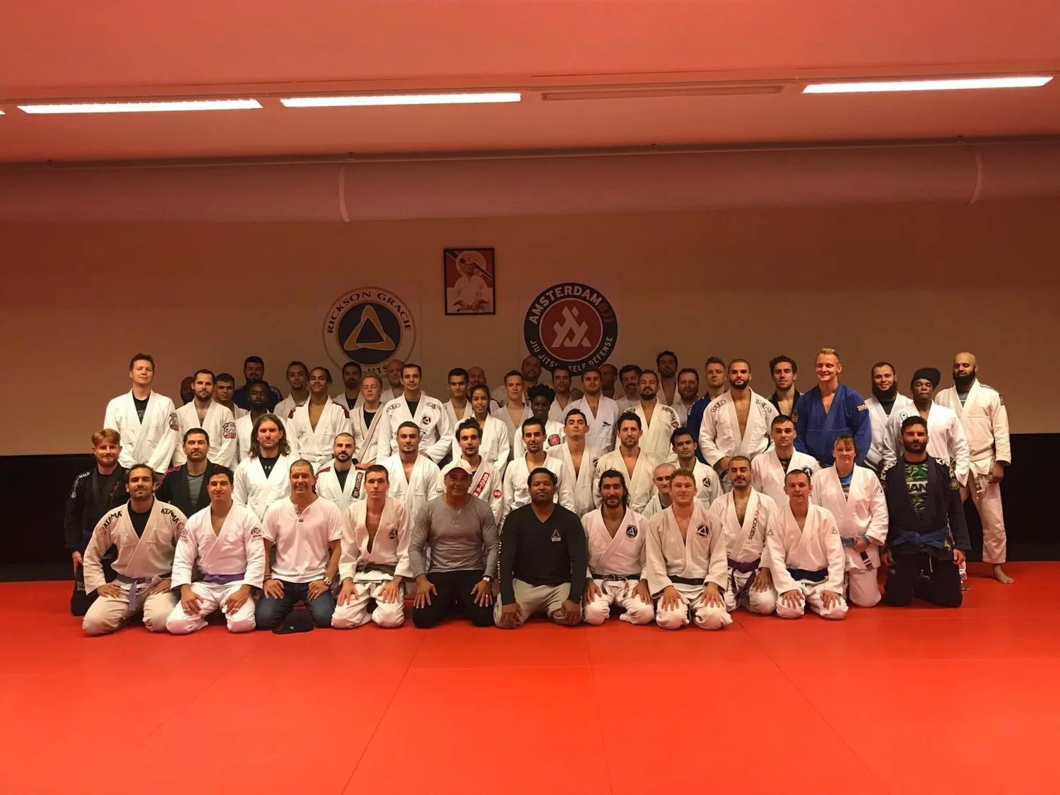 Master Rickson Gracie visiting the AmsterdamBJJ dojo, 2018